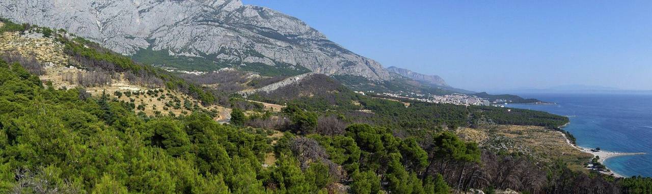 Biokovo-Gebirge über Makarska und der Adria